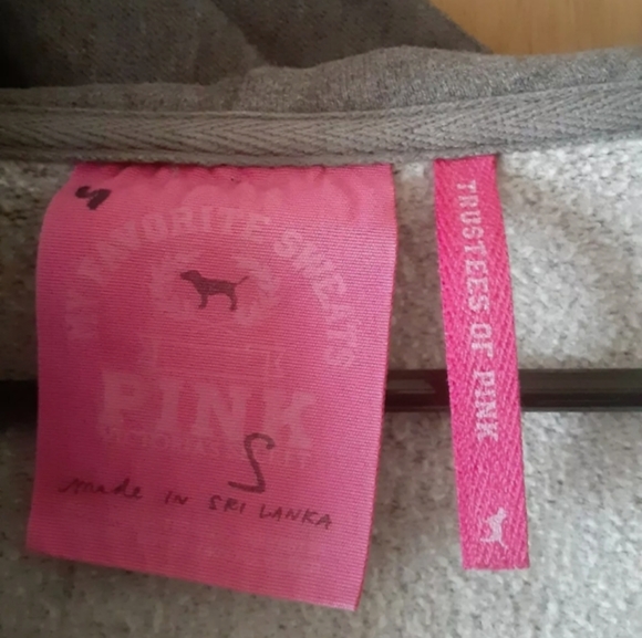 Vintage Gray Bling PINK Victoria Secret Zip up - Picture 3 of 5